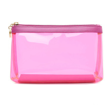 Translucent Clear Tinted Vinyl Zipper Travel Pouch Makeup Cosmetic Bag Organizer